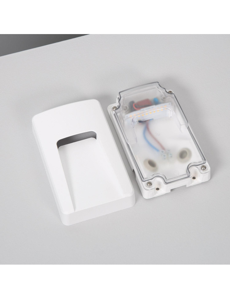 Balise LED Extérieure 3W En Saillie au Mur Rectangulaire Joy Blanche