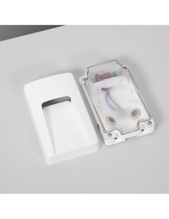 Balise LED Extérieure 3W En Saillie au Mur Rectangulaire Joy Blanche