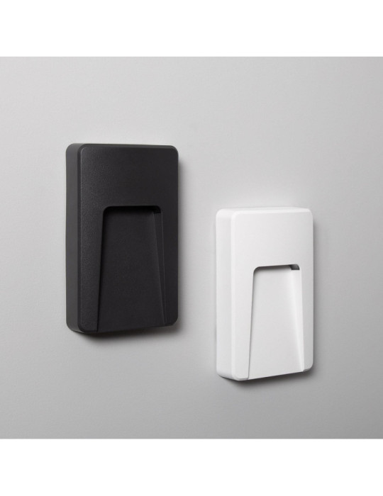 Balise LED Extérieure 3W En Saillie au Mur Rectangulaire Joy Blanche