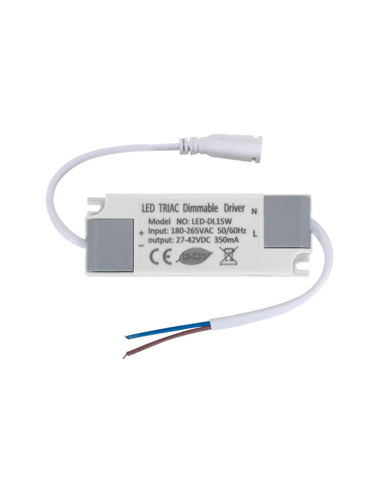 Driver Dimmable TRIAC 180-265V Sortie 27-42V DC 350mA 15W No Flicker Driver Dimmable TRIAC 180-265V Sortie 27-42V DC 350mA 15W No Flicker