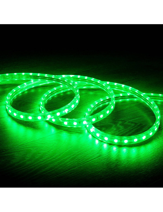 Ruban LED 220V AC 60LED/m RGB IP65 avec Contrôleur IR sur Mesure Largeur 16mm Coupe tous les 100cm