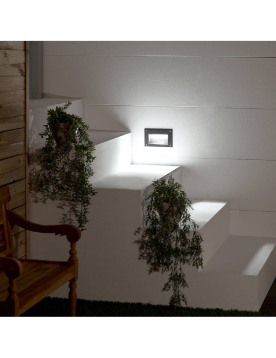 Balise LED Extérieure 3W Encastrable au Mur Mystic Noire