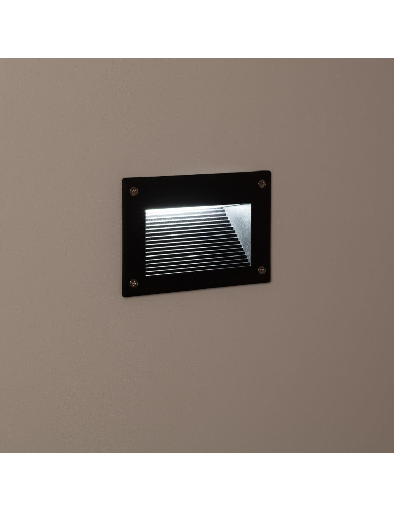 Balise LED Extérieure 3W Encastrable au Mur Mystic Noire