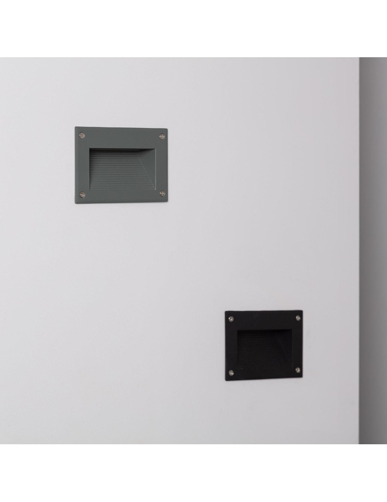 Balise LED Extérieure 3W Encastrable au Mur Mystic Noire