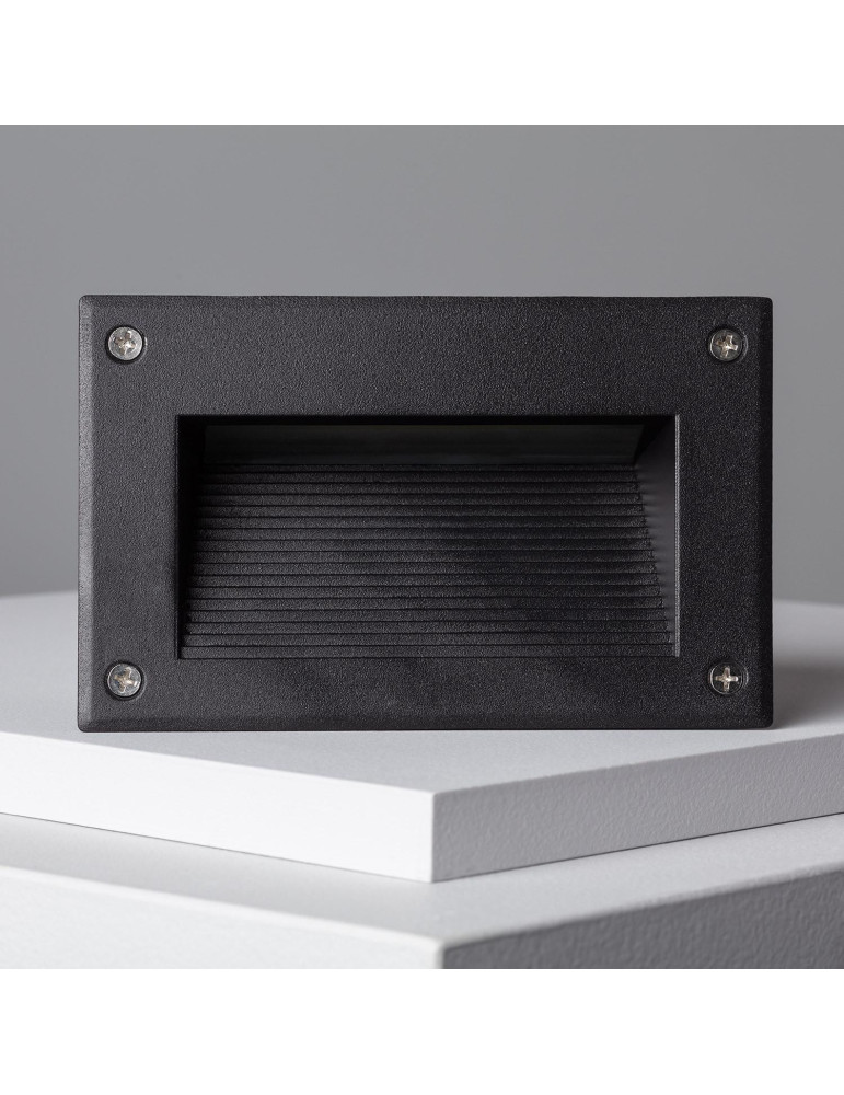 Balise LED Extérieure 3W Encastrable au Mur Mystic Noire