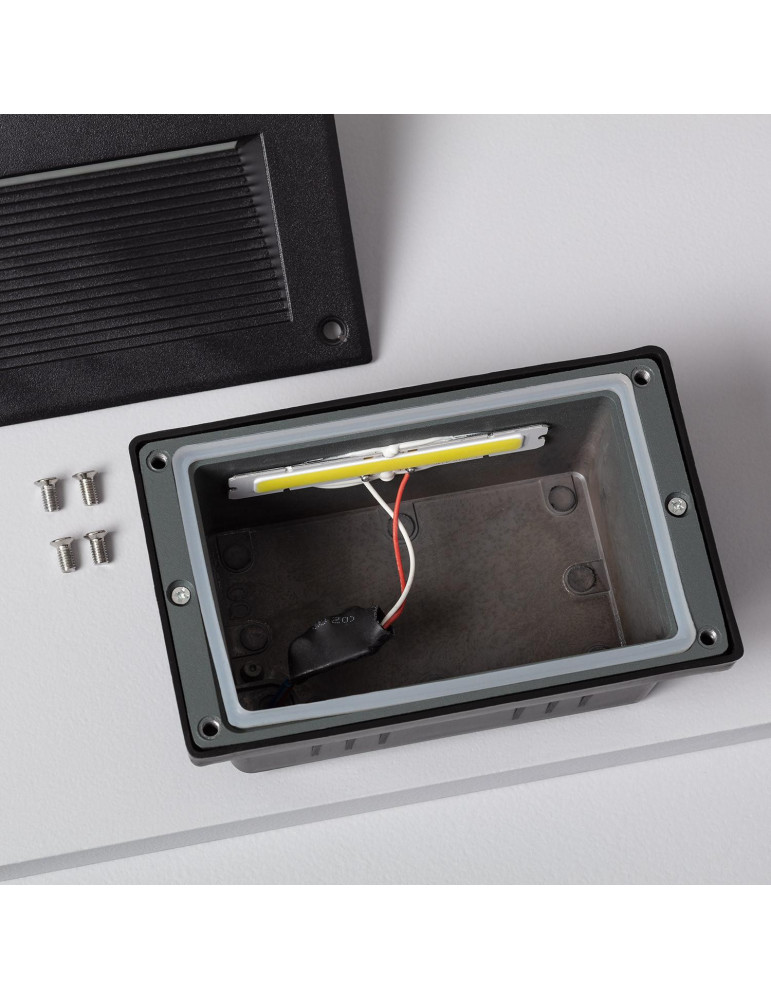 Balise LED Extérieure 3W Encastrable au Mur Mystic Noire