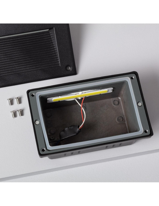 Balise LED Extérieure 3W Encastrable au Mur Mystic Noire