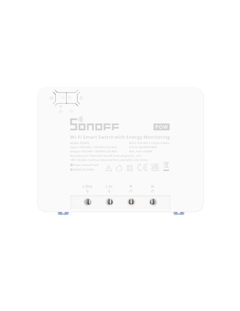 Interrupteur WiFi Compteur d'Énergie SONOFF POWR3 25A