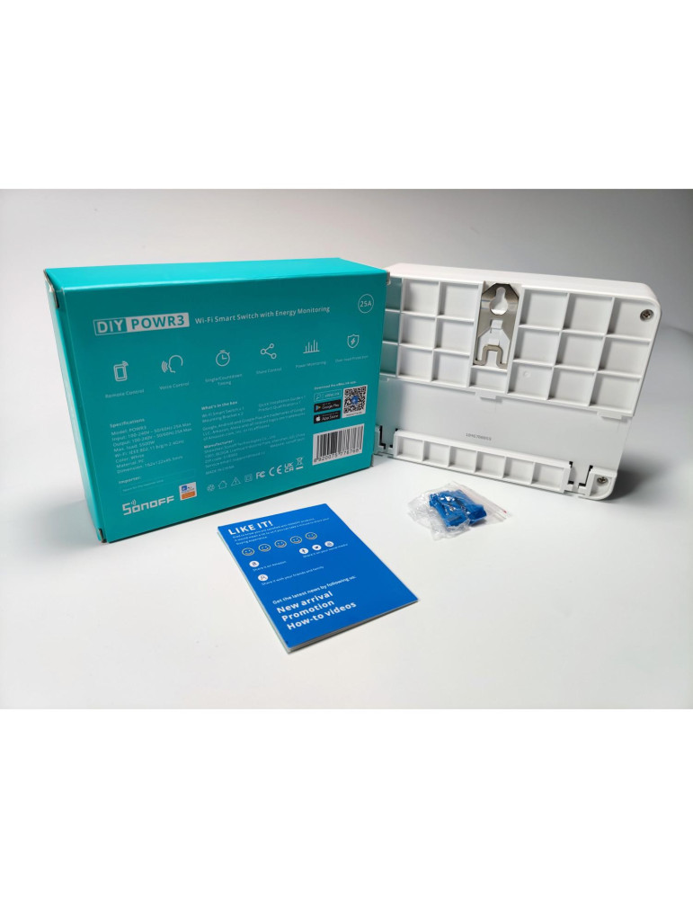 Interrupteur WiFi Compteur d'Énergie SONOFF POWR3 25A