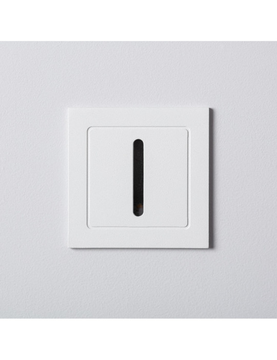 Balise LED Extérieure 3W Encastrable au Mur Linéaire Wabi Blanche