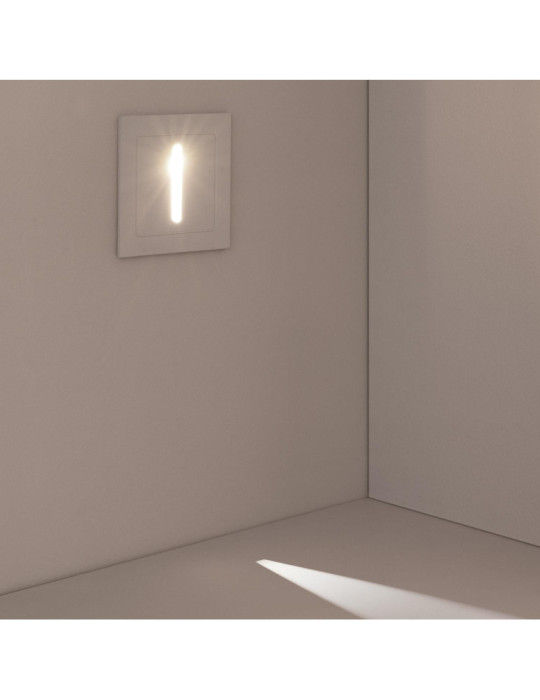 Balise LED Extérieure 3W Encastrable au Mur Linéaire Wabi Blanche