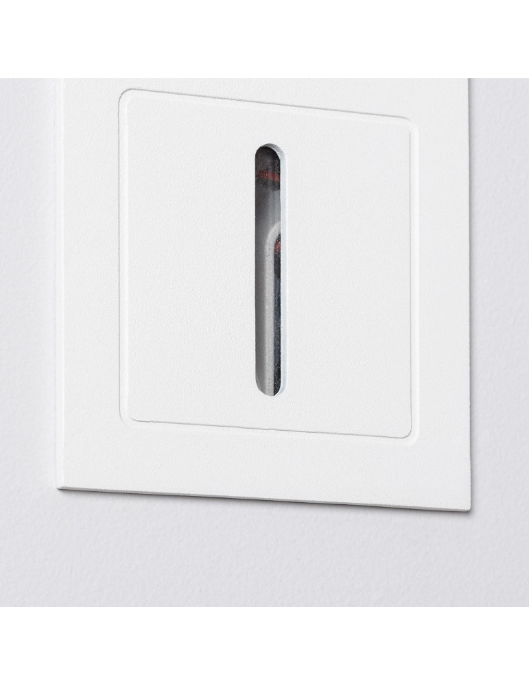 Balise LED Extérieure 3W Encastrable au Mur Linéaire Wabi Blanche