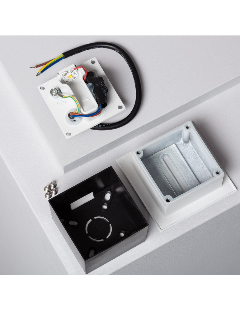 Balise LED Extérieure 3W Encastrable au Mur Linéaire Wabi Blanche