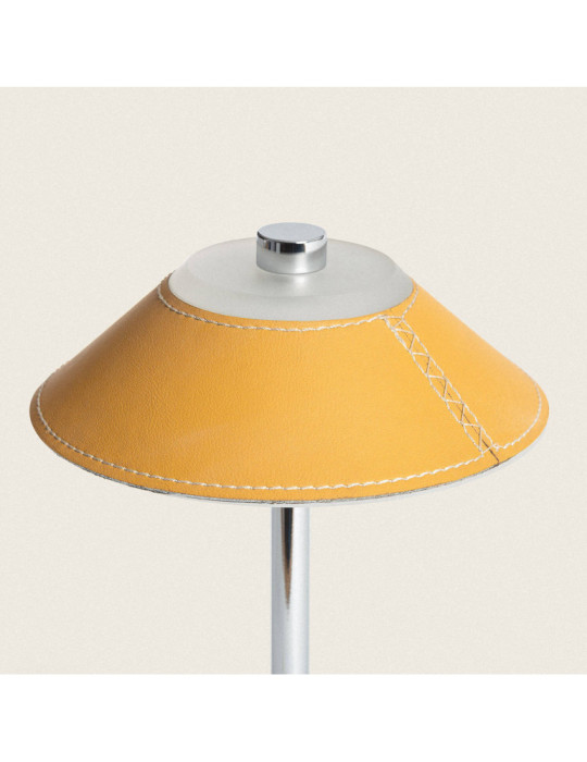 Lampe à Poser LED 3W Portable Cuir et Métal avec Batterie USB Rechargeable Limer