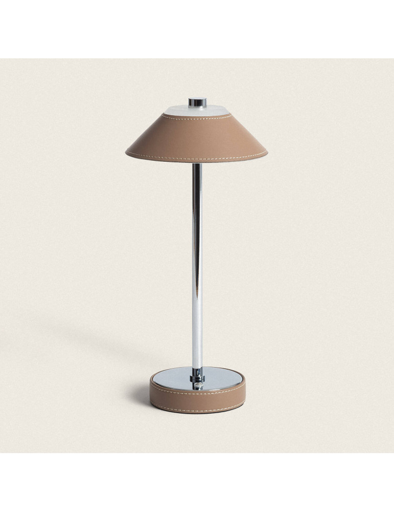 Lampe à Poser LED 3W Portable Cuir et Métal avec Batterie USB Rechargeable Limer