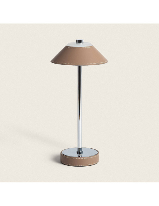 Lampe à Poser LED 3W Portable Cuir et Métal avec Batterie USB Rechargeable Limer