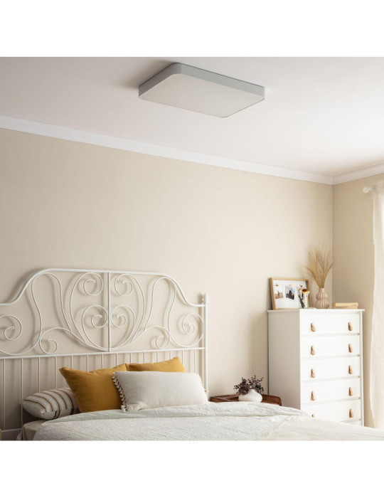 Plafonnier LED Rectangulaire Métal 40W CCT Sélectionnable Hidria 600x400 mm