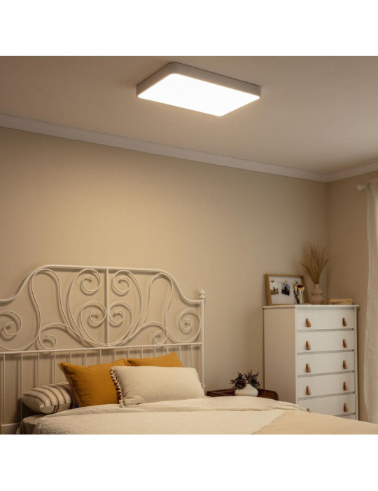 Plafonnier LED Rectangulaire Métal 40W CCT Sélectionnable Hidria 600x400 mm