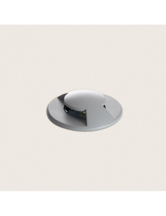Balise Extérieure LED Encastrable Sol 2L 24V DC Loto Grise Balise Extérieure LED Encastrable Sol 2L 24V DC Loto Grise
