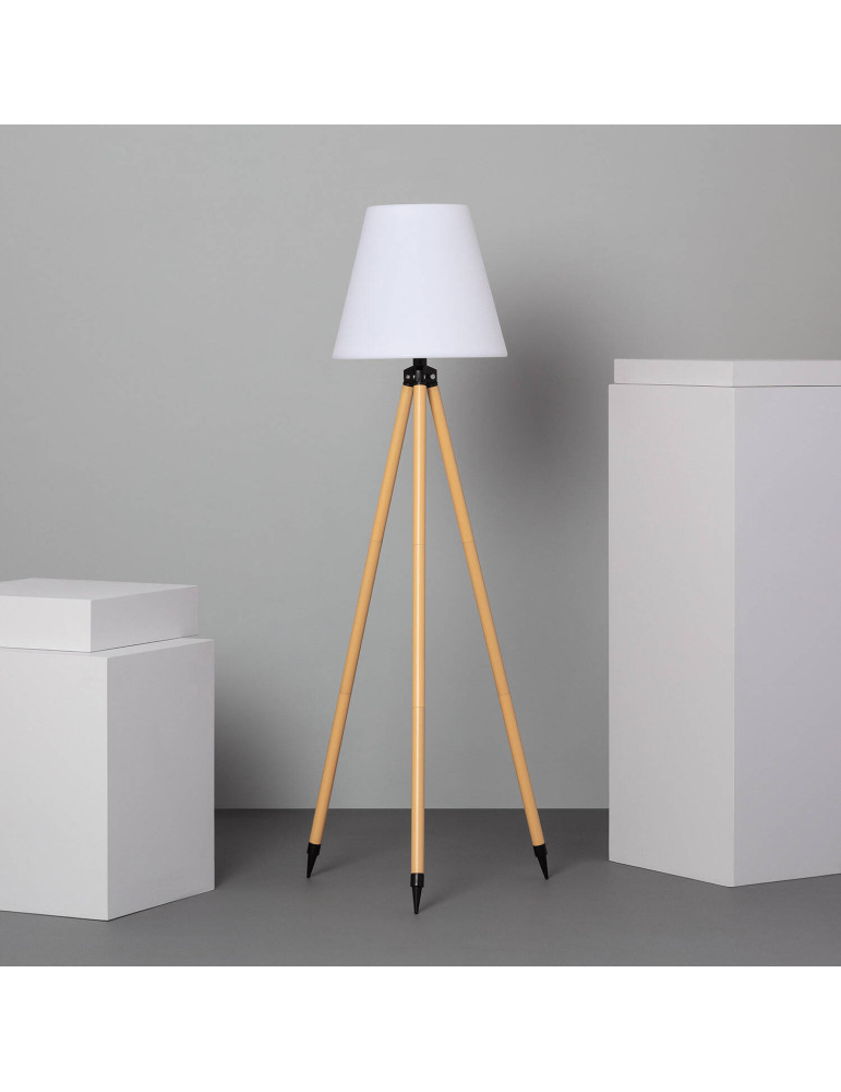 Lampadaire LED Extérieur Solaire Métal RGB Kefre avec Batterie USB Rechargeable