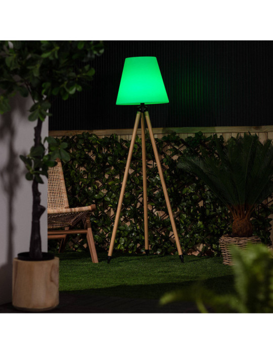 Lampadaire LED Extérieur Solaire Métal RGB Kefre avec Batterie USB Rechargeable