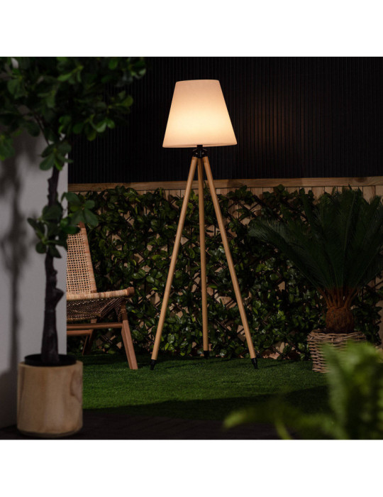 Lampadaire LED Extérieur Solaire Métal RGB Kefre avec Batterie USB Rechargeable