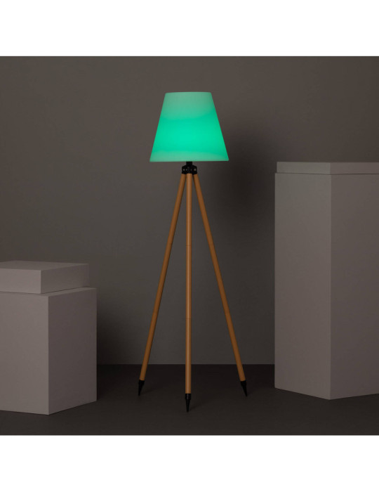 Lampadaire LED Extérieur Solaire Métal RGB Kefre avec Batterie USB Rechargeable