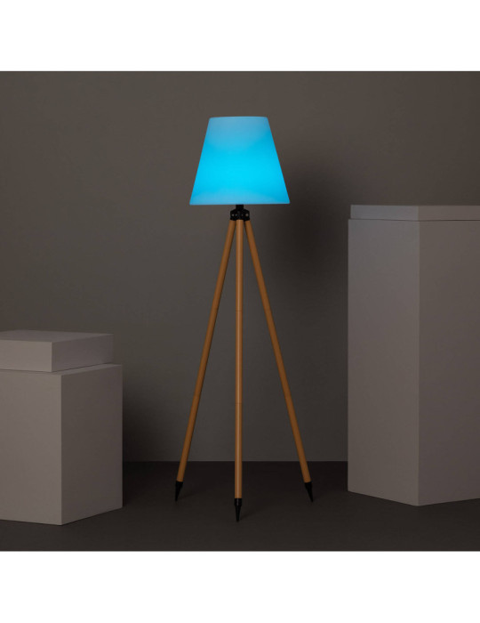 Lampadaire LED Extérieur Solaire Métal RGB Kefre avec Batterie USB Rechargeable