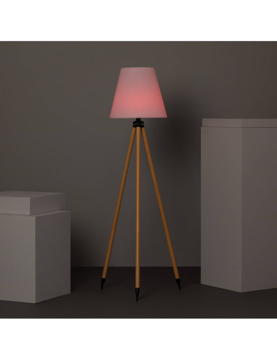 Lampadaire LED Extérieur Solaire Métal RGB Kefre avec Batterie USB Rechargeable