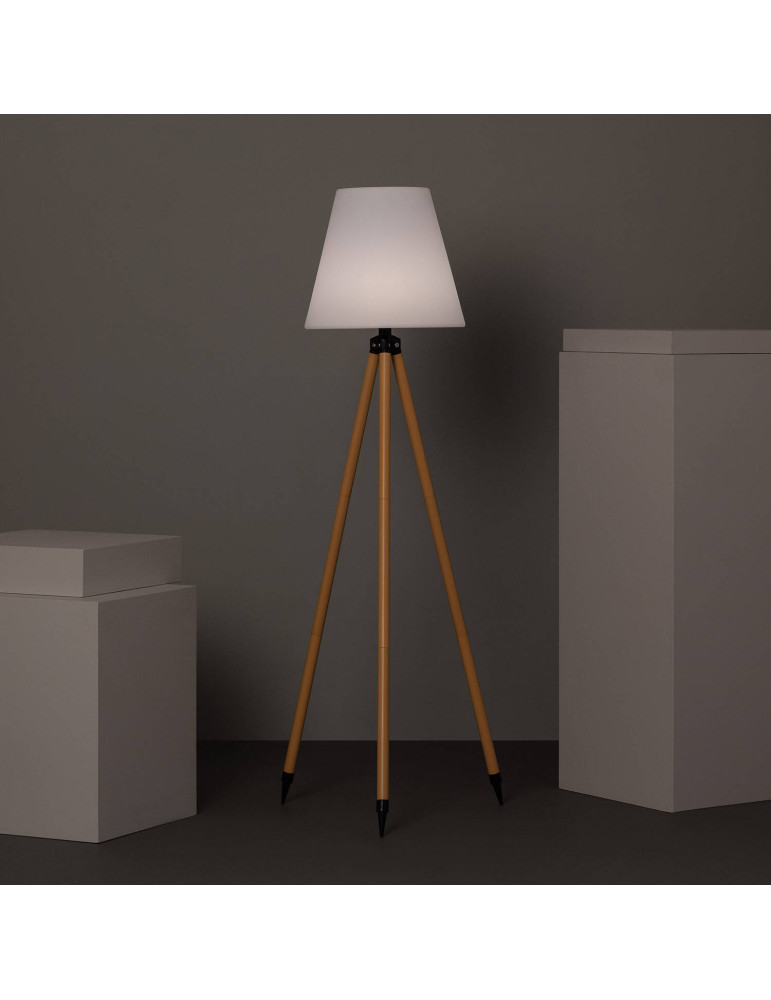 Lampadaire LED Extérieur Solaire Métal RGB Kefre avec Batterie USB Rechargeable