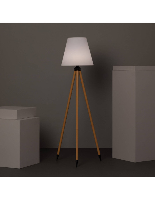 Lampadaire LED Extérieur Solaire Métal RGB Kefre avec Batterie USB Rechargeable