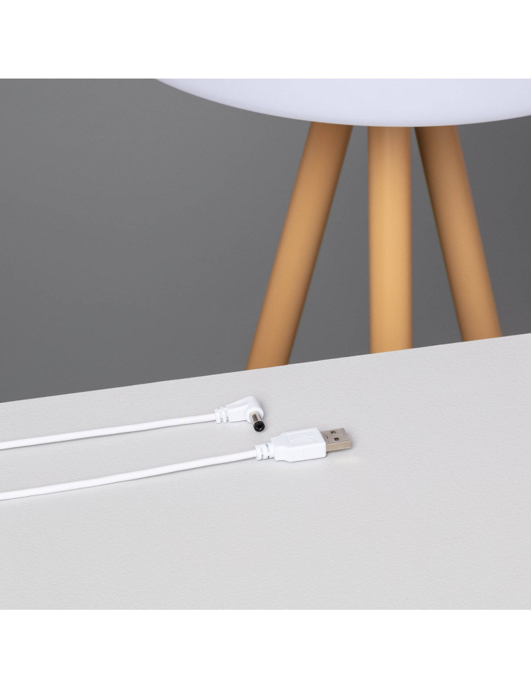 Lampadaire LED Extérieur Solaire Métal RGB Kefre avec Batterie USB Rechargeable