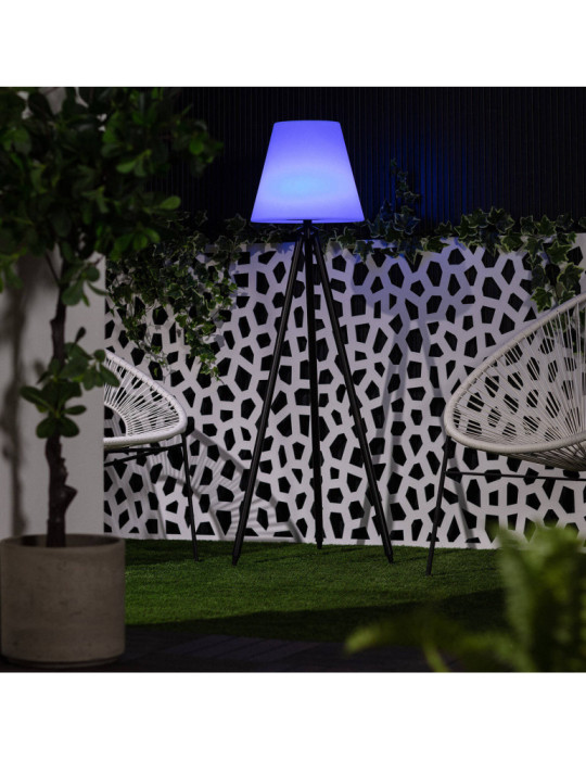 Lampadaire LED Extérieur Solaire Métal RGB Kefre avec Batterie USB Rechargeable