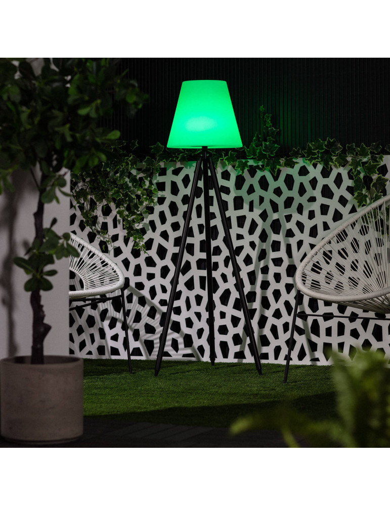 Lampadaire LED Extérieur Solaire Métal RGB Kefre avec Batterie USB Rechargeable