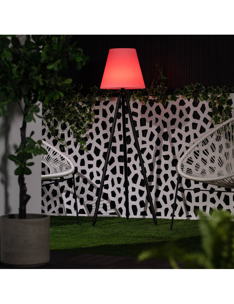 Lampadaire LED Extérieur Solaire Métal RGB Kefre avec Batterie USB Rechargeable