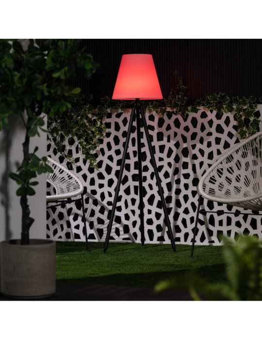 Lampadaire LED Extérieur Solaire Métal RGB Kefre avec Batterie USB Rechargeable