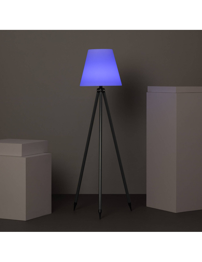 Lampadaire LED Extérieur Solaire Métal RGB Kefre avec Batterie USB Rechargeable