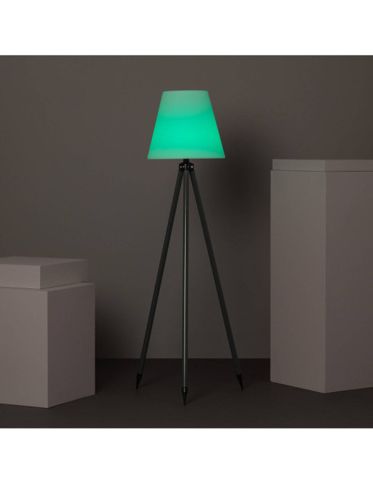 Lampadaire LED Extérieur Solaire Métal RGB Kefre avec Batterie USB Rechargeable