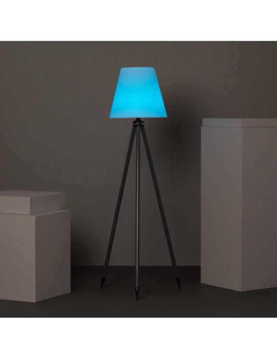 Lampadaire LED Extérieur Solaire Métal RGB Kefre avec Batterie USB Rechargeable