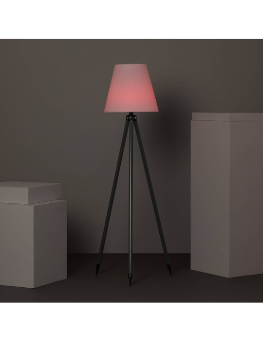 Lampadaire LED Extérieur Solaire Métal RGB Kefre avec Batterie USB Rechargeable