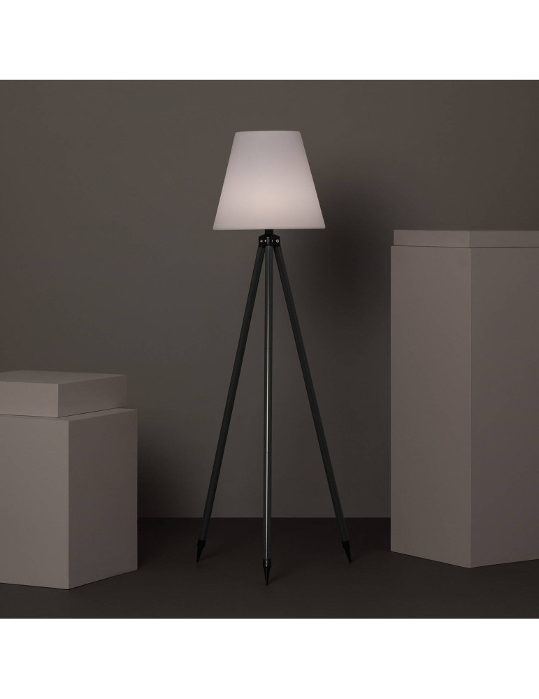 Lampadaire LED Extérieur Solaire Métal RGB Kefre avec Batterie USB Rechargeable