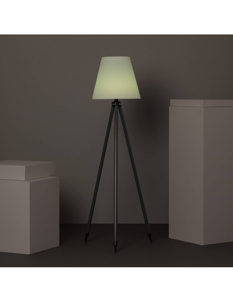 Lampadaire LED Extérieur Solaire Métal RGB Kefre avec Batterie USB Rechargeable