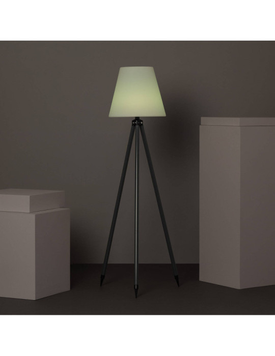 Lampadaire LED Extérieur Solaire Métal RGB Kefre avec Batterie USB Rechargeable