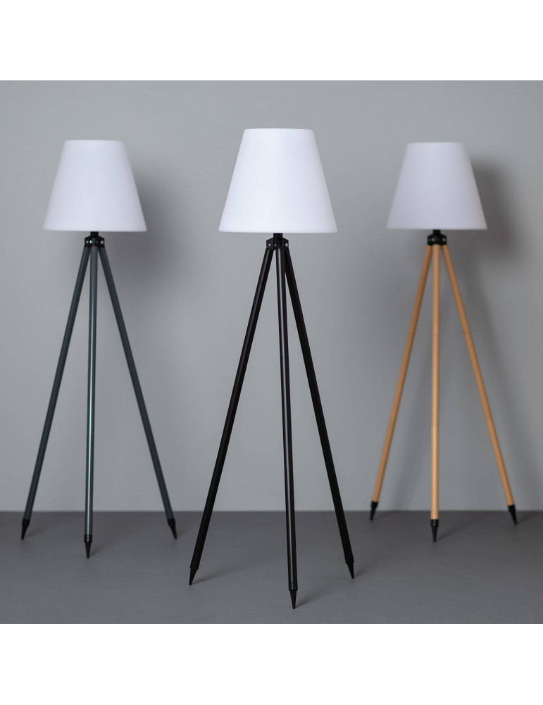 Lampadaire LED Extérieur Solaire Métal RGB Kefre avec Batterie USB Rechargeable