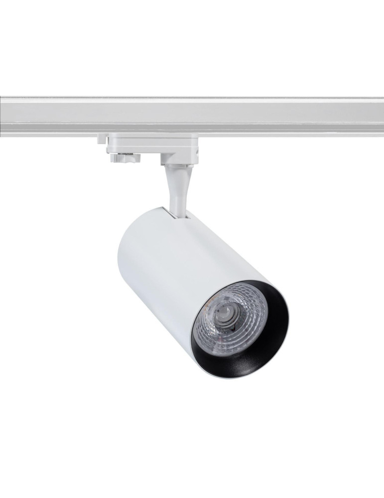 Spot LED sur Rail Triphasé 30W Vulcan Blanc Spot LED sur Rail Triphasé 30W Vulcan Blanc