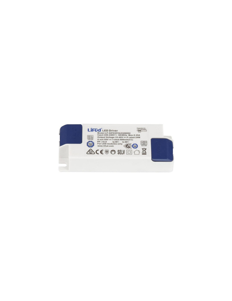 Driver LIFUD 220-240V Salida 33-40V 600mA 24W No Flicker LF-GIF030YA Driver LIFUD 220-240V Salida 33-40V 600mA 24W No Flicker LF-GIF030YA