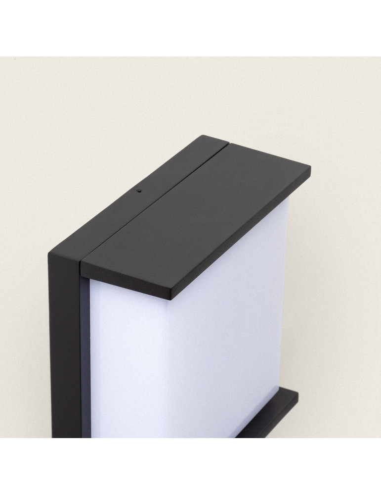 Applique Murale Extérieure LED 18W Éclairage Carré Noire Rimen
