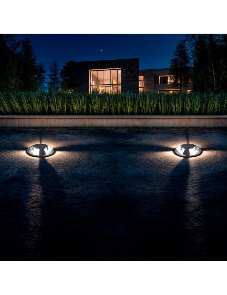 Balise Extérieure LED 1W Encastrable au Sol Letso 4L Grise