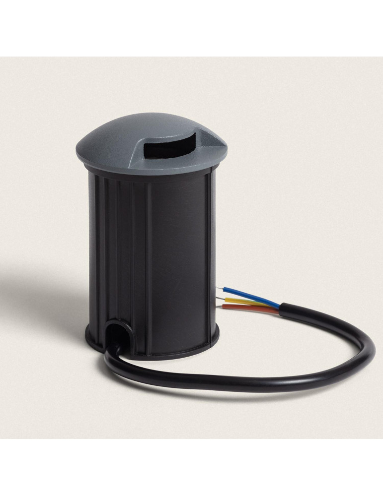 Balise Extérieure LED 3W Encastrable au Sol Letso 1L Grise