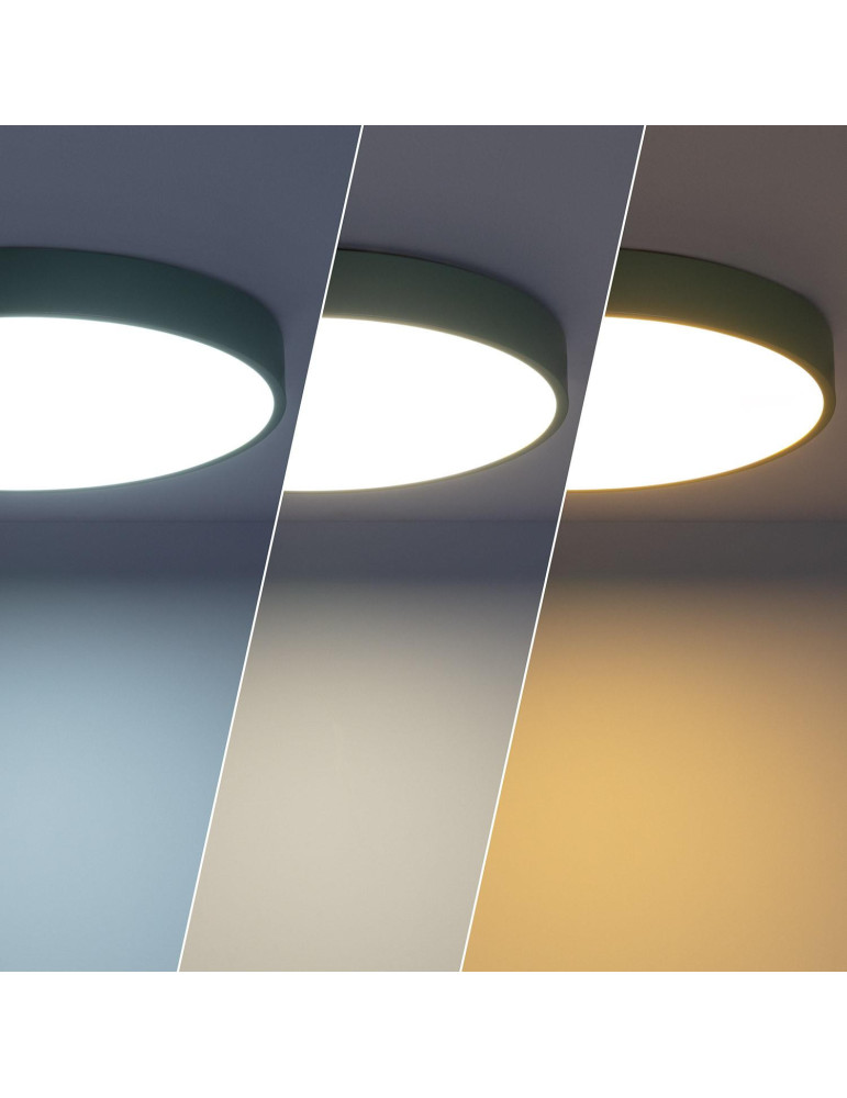 Plafonnier LED Rond Métal 24W CCT Sélectionnable Iris Ø400 mm